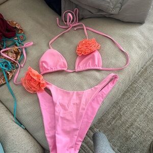 Pink Floral Bikini Set